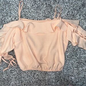 Forever 21 Peach Ruffle Blouse